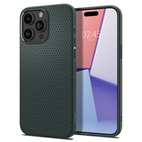 Spigen iPhone 15 Pro Max Kuori Liquid Air Abyss Green