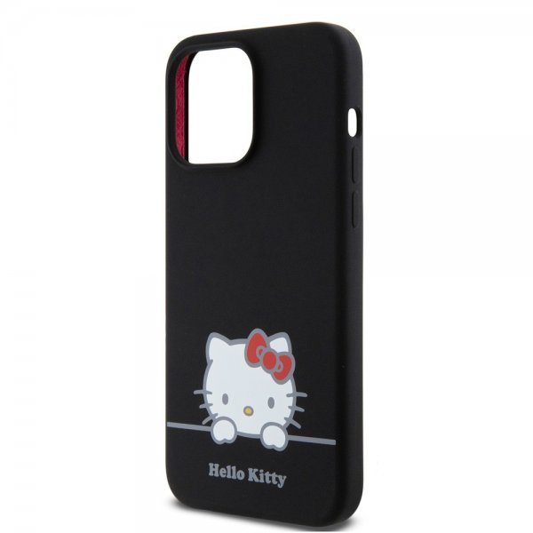 Hello Kitty iPhone 15 Pro Max -kuoret nestemäinen silikoni musta