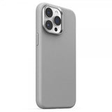 Joyroom iPhone 15 Pro Max -kuori Litchi Pattern Series MagSafe harmaa