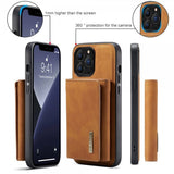 Dg.Ming iPhone 15 Pro Max Suojakuori M1 Series Irrotettava Korttipidike Ruskea