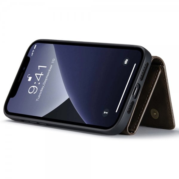 Dg.Ming iPhone 15 Pro Max Kuori M1 Series Irrotettava Korttipidike Kahvi