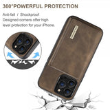 Dg.Ming iPhone 15 Pro Max Kuori M1 Series Irrotettava Korttipidike Kahvi