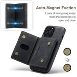 Dg.Ming iPhone 15 Pro Max -suojakuori, M2 Series, irrotettava korttipidike, musta