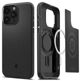 Spigen iPhone 15 Pro Max Kuori Mag Armor MagFit Matta Musta