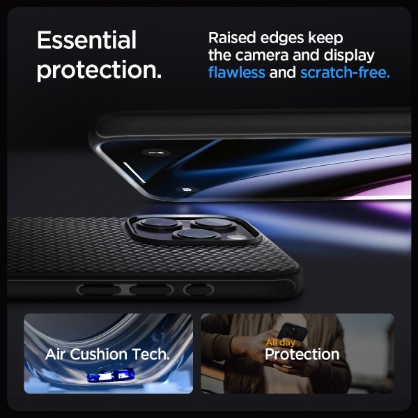 Spigen iPhone 15 Pro Max Kuori Mag Armor MagFit Matta Musta