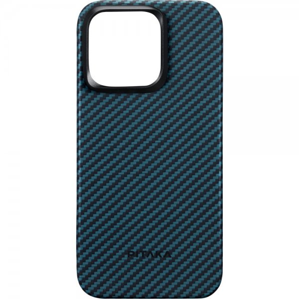 Pitaka iPhone 15 Pro Max Kuori MagEZ Case 4 Musta/Sininen Twill