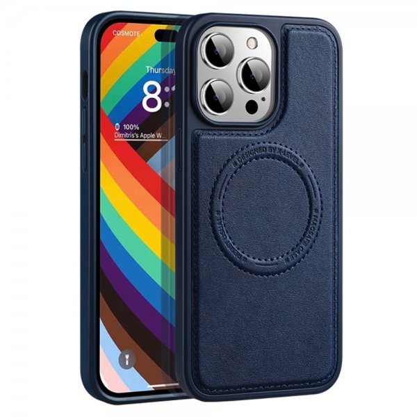 X-Level iPhone 15 Pro Max -kuori MagSafe Denim Jacket -sininen