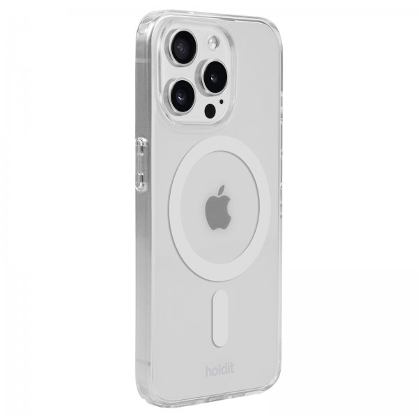 holdit iPhone 15 Pro Max Kuori MagSafe Case Valkoinen Läpinäkyvä