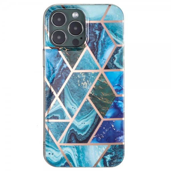 iPhone 15 Pro Max Kuori Marmorikuvio Sininen Vihreä