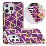 iPhone 15 Pro Max Kuori Marmorikuvio Violetti