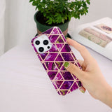 iPhone 15 Pro Max Kuori Marmorikuvio Violetti