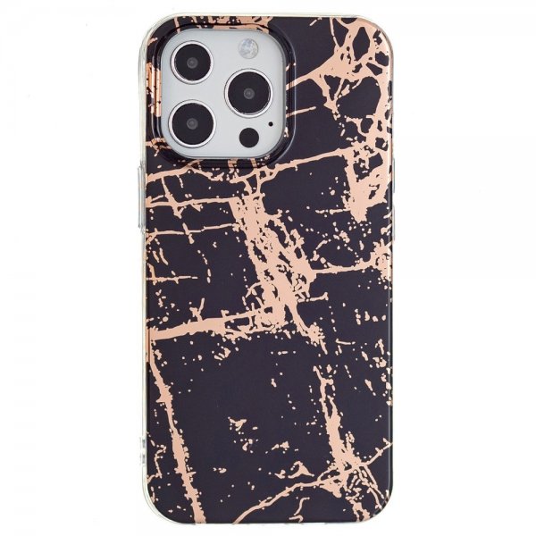 iPhone 15 Pro Max Kuori Marmorikuvio Musta