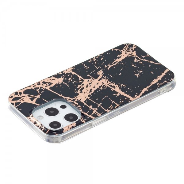 iPhone 15 Pro Max Kuori Marmorikuvio Musta