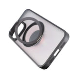 Rvelon iPhone 15 Pro Max Kuori Käännettävä MagSafe-jalusta Mattamusta