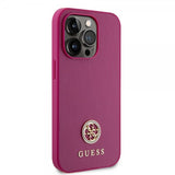 Guess iPhone 15 Pro Max Kuori Metallilogo Strassi Metallinpinkki