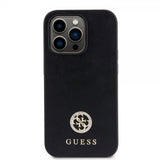 Guess iPhone 15 Pro Max Kuori Metal Logo Strass Musta