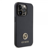 Guess iPhone 15 Pro Max Kuori Metal Logo Strass Musta