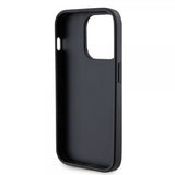 Guess iPhone 15 Pro Max Kuori Metal Logo Strass Musta