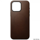 Nomad iPhone 15 Pro Max -suojakuori, Modern Leather Case, ruskea