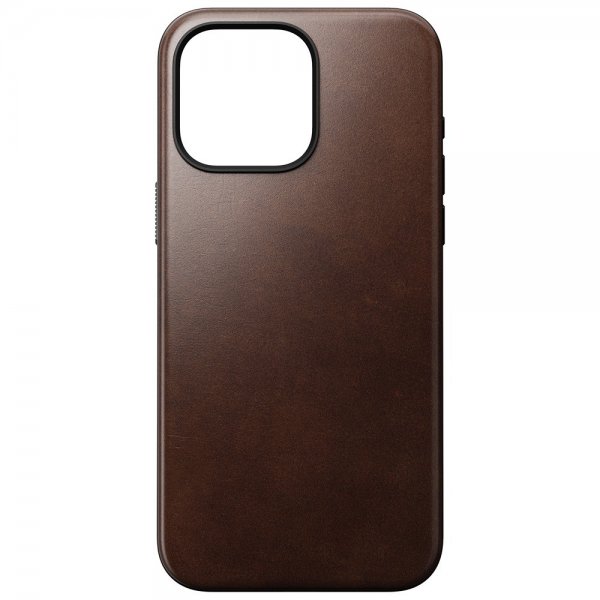Nomad iPhone 15 Pro Max Kuori Modern Leather Case Horween Rustic Brown