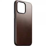Nomad iPhone 15 Pro Max Kuori Modern Leather Case Horween Rustic Brown
