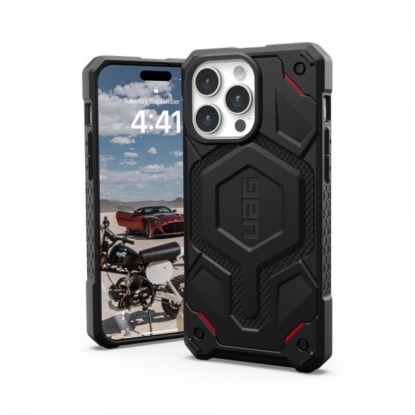 Urban Armor Gear (UAG) iPhone 15 Pro Max Kuori Monarch Pro MagSafe Kevlar Black