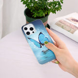 iPhone 15 Pro Max Kuori Sininen Perhonen -kuvio
