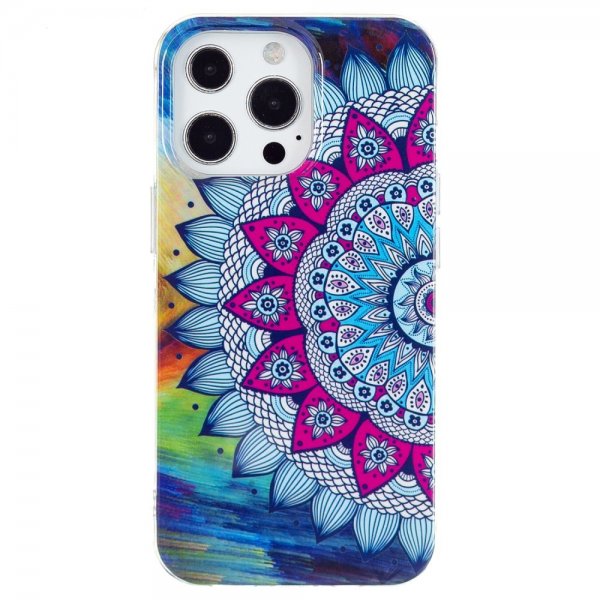iPhone 15 Pro Max Kuori Kuvio Sininen Mandala