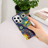 iPhone 15 Pro Max Kuori Motivoitu Sininen Pöllö