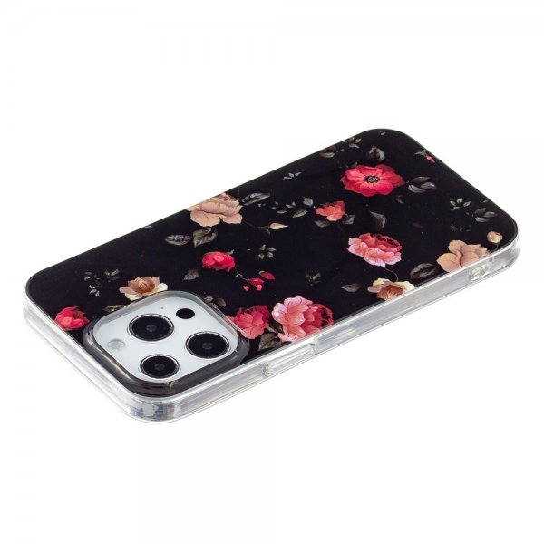 iPhone 15 Pro Max Kuori Ruusuja Musta