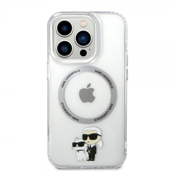 Karl Lagerfeld iPhone 15 Pro Max Kuori NFT Karl & Choupette Transparent