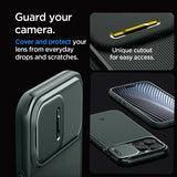 Spigen iPhone 15 Pro Max -suojakuori Optik Armor MagFit Abyss Green