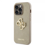 Guess iPhone 15 Pro Max Kuori Perforated Glitter Kulta