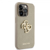 Guess iPhone 15 Pro Max Kuori Perforated Glitter Kulta