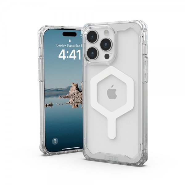 Urban Armor Gear (UAG) iPhone 15 Pro Max Kuori Plyo MagSafe Ice Valkoinen