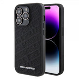 Karl Lagerfeld iPhone 15 Pro Max Kuori Quilted K Pattern Musta
