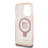 Hello Kitty iPhone 15 Pro Max Kuori Sormusteline MagSafe Pinkki