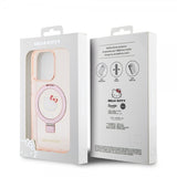 Hello Kitty iPhone 15 Pro Max Kuori Sormusteline MagSafe Pinkki