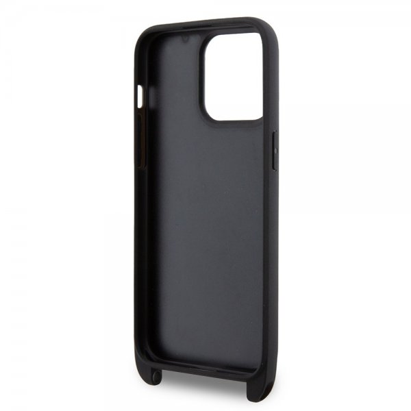 Karl Lagerfeld iPhone 15 Pro Max Suojakuori Saffiano Crossbody Musta