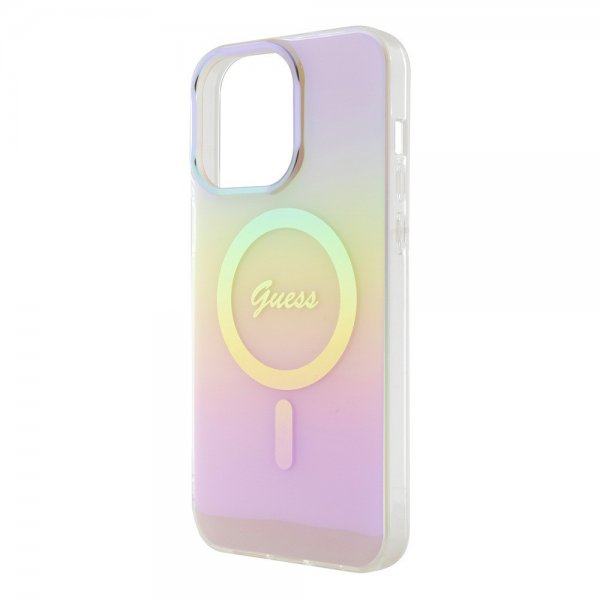 Guess iPhone 15 Pro Max Kuori Script MagSafe Ruusukulta