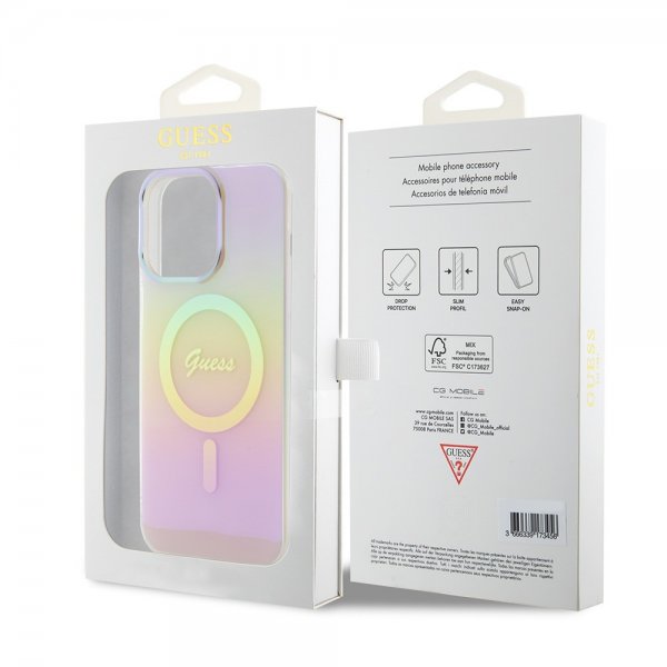 Guess iPhone 15 Pro Max Kuori Script MagSafe Ruusukulta