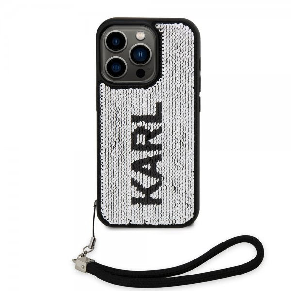 Karl Lagerfeld iPhone 15 Pro Max Kuori Sequin Musta