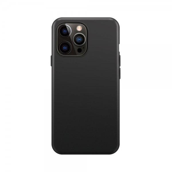 Xqisit iPhone 15 Pro Max -silikonikuori, musta