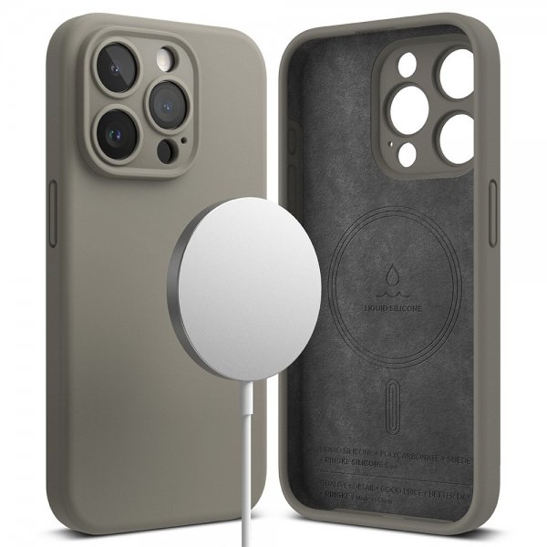 Ringke iPhone 15 Pro Max Kuori Silicone Magnetic Harmaa
