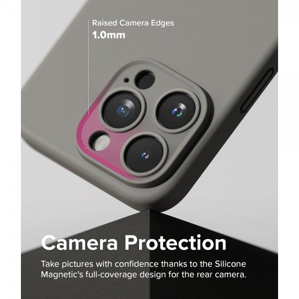 Ringke iPhone 15 Pro Max Kuori Silicone Magnetic Harmaa
