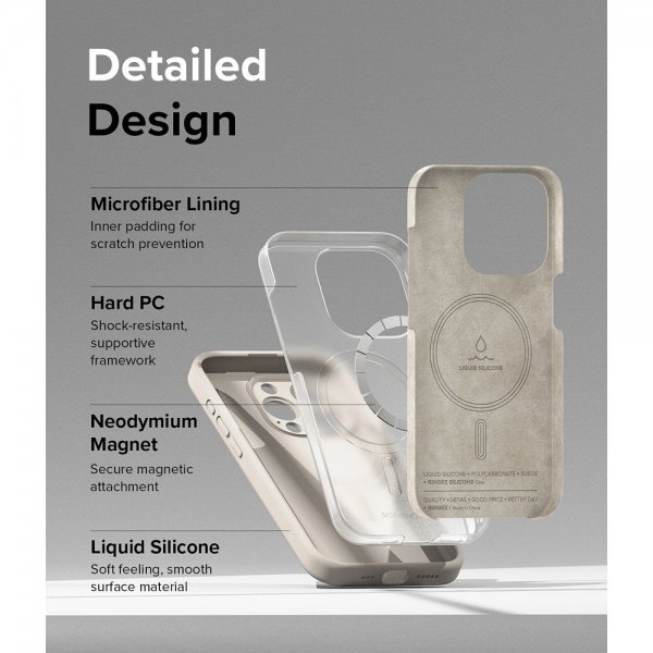 Ringke iPhone 15 Pro Max Kuori Silicone Magnetic Stone
