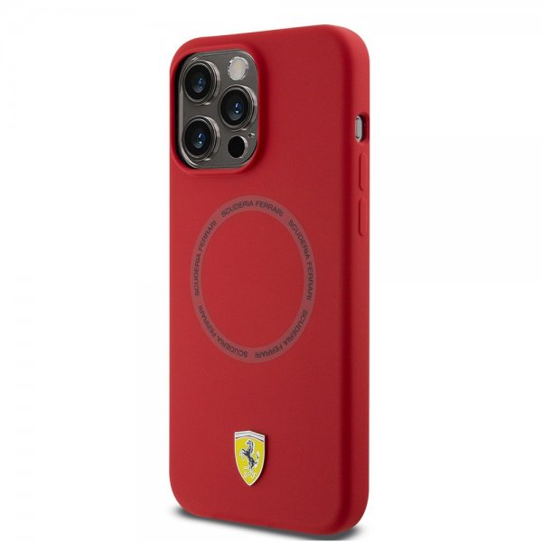 Ferrari iPhone 15 Pro Max kuoret silikoni MagSafe punainen