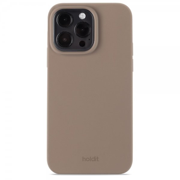 holdit iPhone 15 Pro Max Kuori Silikoni Mocha Brown