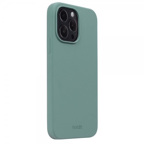 Holdit iPhone 15 Pro Max Kuori Silikoni Sammaleenvihreä