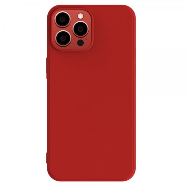 X-Level iPhone 15 Pro Max -kuori silikonitekstuuri, punainen